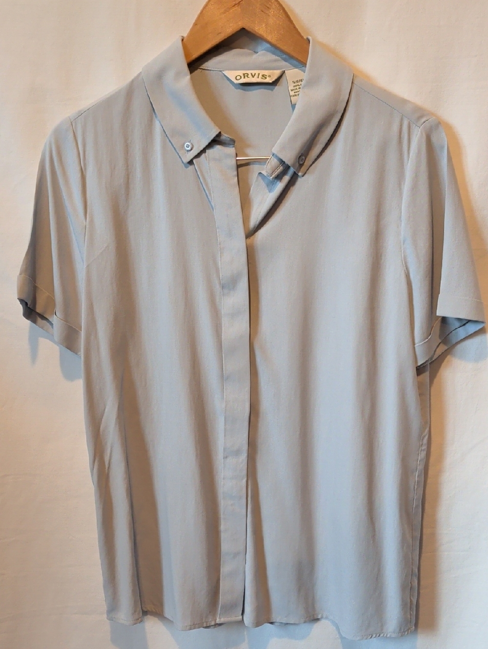 Orvis Light Grey Short Sleeve Button-Down Shirt
